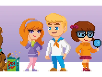 Pixel Art Scooby-Doo! Mystery Incorporated ilustración ilustrador pixelart