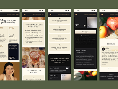 Landing page redesign for Manifesto mobile app landing page ui web
