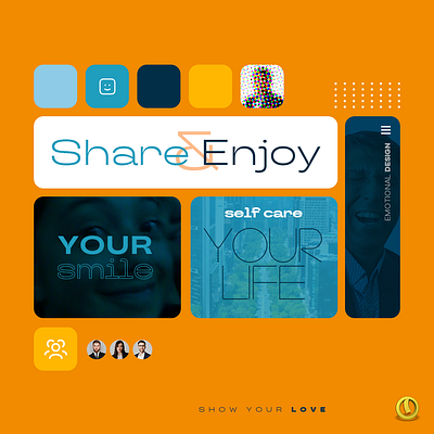 Share your life discovery graphic design message ui web design