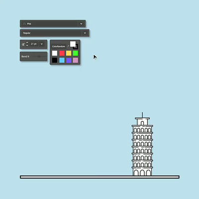 The Tower of Pisa Rig animation graphic design motion graphics