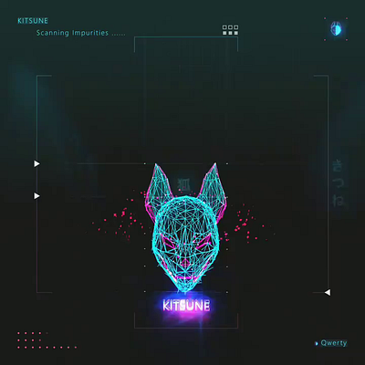 Kitsune Maksk Hologram animation 3d animation graphic design motion graphics