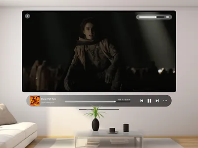 Spatial Movie streaming app interface components dailyuichallenge design interface spatial movie streaming spatial ui ui ux