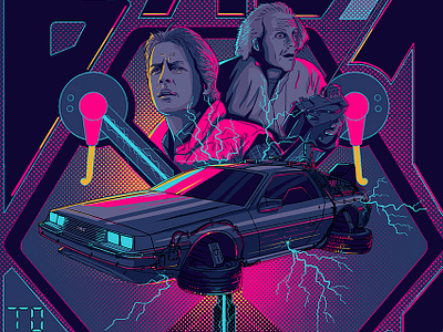 Fan Art Back to the Future + Speed art illusration speed art