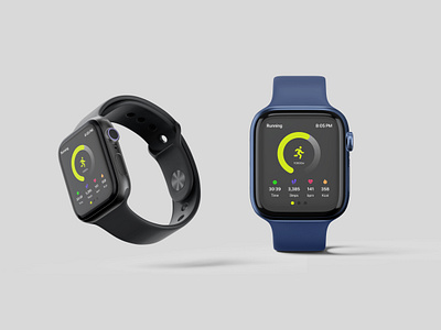 Smartwatch Running app interface components dailyuichallenge design interface running app smartwatch ui ux