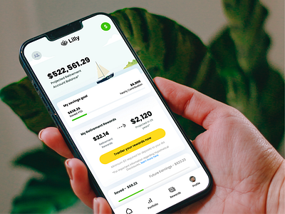 Lilly - Mobile App Case Study dashboard fintech mobile ux