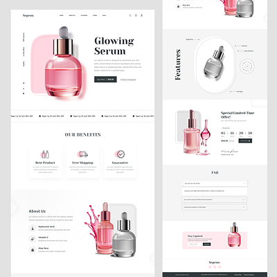 Sepron - Product page design, uiux , website design branding design figma frontend design graphic design illustration landing page logo ui vector