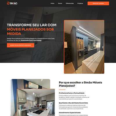 Landing Page - Móveis arquiteto design de interiores elementor graphic design landing page landing page moveis moveis planejados página de vendas página moveis site site design de interiores site moveis site moveis planejados ui ux website website moveis wordpress