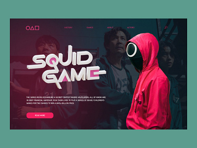 Squid Game - Home page design graphic design ui ux