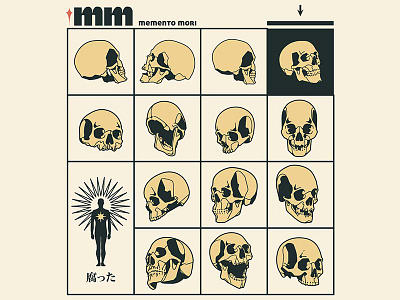 Memento Mori Vo.III book cartoon cd character cover design graphic design illustration music skull vector vinyl