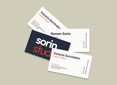 Sorin Studio - New Business Cards branding business cards design design agency graphic design illustration logo product design ui ux vector