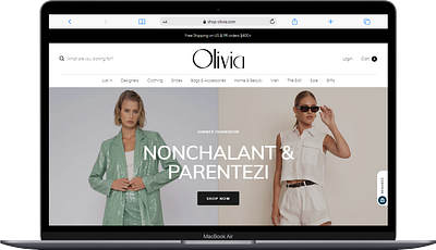 Olivia ecommerce shopify web development wordpress