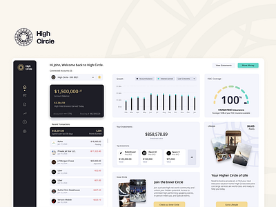 High Circle Banking branding graphic design ui website