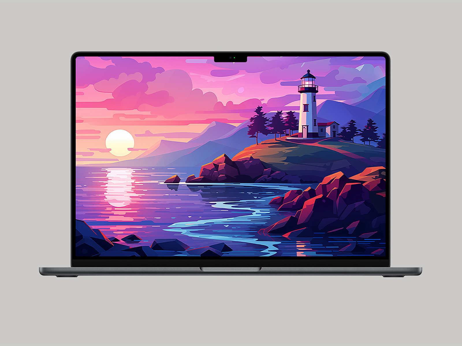 Sunset Lighthouse Wallpaper for Desktop by Ömer Duran on Dribbble