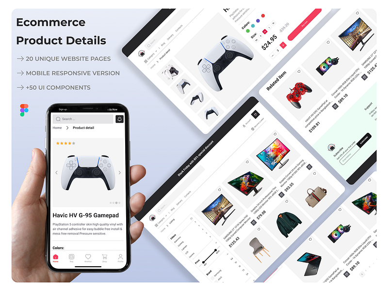 E-Commerce website | Products analytics conversionrate ecommerce productdetail productpage shopify shopping shopping cart sorting ui uiux ux ux design uxdesign webdesign woocommerce