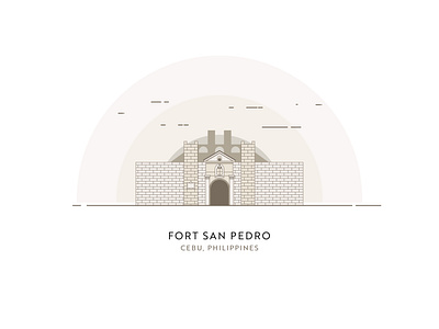 Fort San Pedro cebu destination graphic design illustration philippines tourist spot