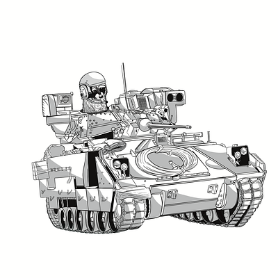 RacconTank caricature ill illustration raccoon tank