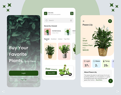 Plant Nursery App UI Design: experience figma prototyping ui ui design userinterface ux ux design