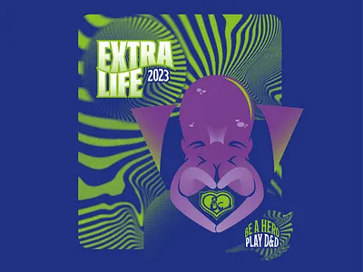 2023 D&D Extra Life T-Shirt baldurs gate 3 dd dungeons dragons fantasy mind flayer