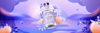 Luna Gin Co. branding design graphic design ill illustration logo vector