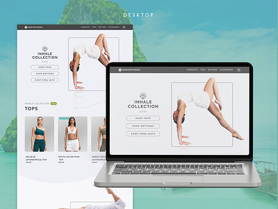 Move with Nicole Desktop UI Design adobe illustrator branding design fitness fitness brand graphic design illustration ui vector yoga design