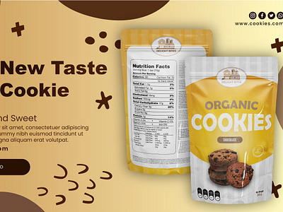 Delightful Cookie Packaging Design 🍪 branding design graphic design illustration logo