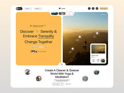 Yoga&Meditation Website branding design figma graphic design health illustration logo meditation ui ux uxui web design website yoga