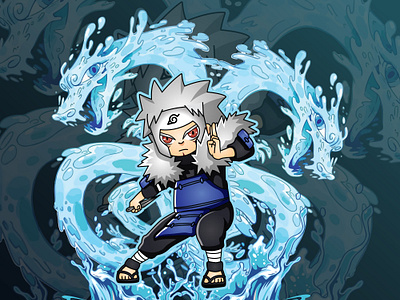 Tobirama Senju Second Hokage anime art cartoon character chibi color comic cute design fanart graphic design hokage illustration logo manga mascot naruto senju tobirama