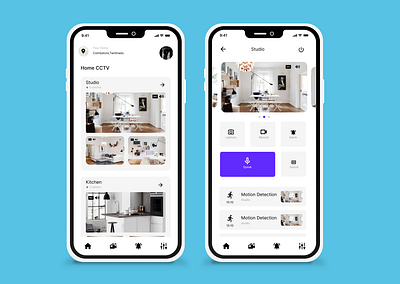 CCTV Monitoring App UI cctv clean layout ui ux