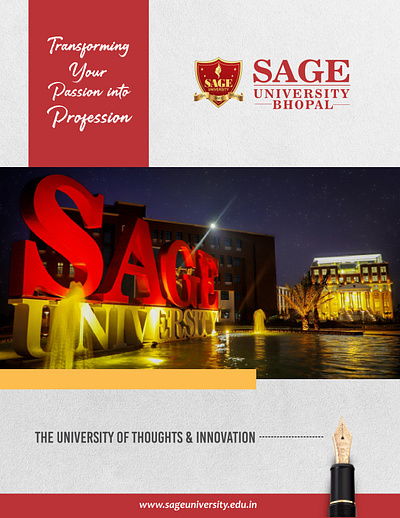 Sage university broacher branding graphic design motion graphics topography