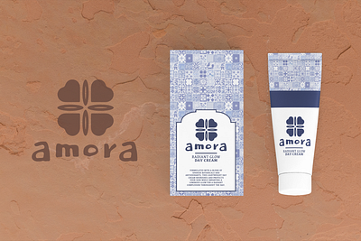 Amora Skincare branddesign branding briefclub collage design graphic design logo love packaging skincare spanisharch spanishtile