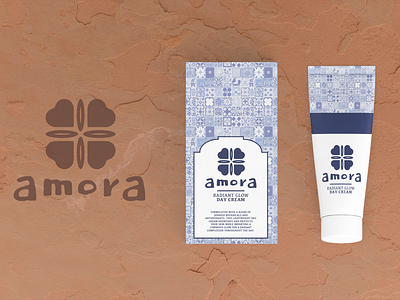 Amora Skincare branddesign branding briefclub collage design graphic design logo love packaging skincare spanisharch spanishtile