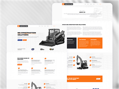 MG Construction Solutions Website Development bold design construction website contractor heavy equipment landing page local business website modern ui nextjs orange ui page example professional web design service website tailwindcss ui user interface ux web development