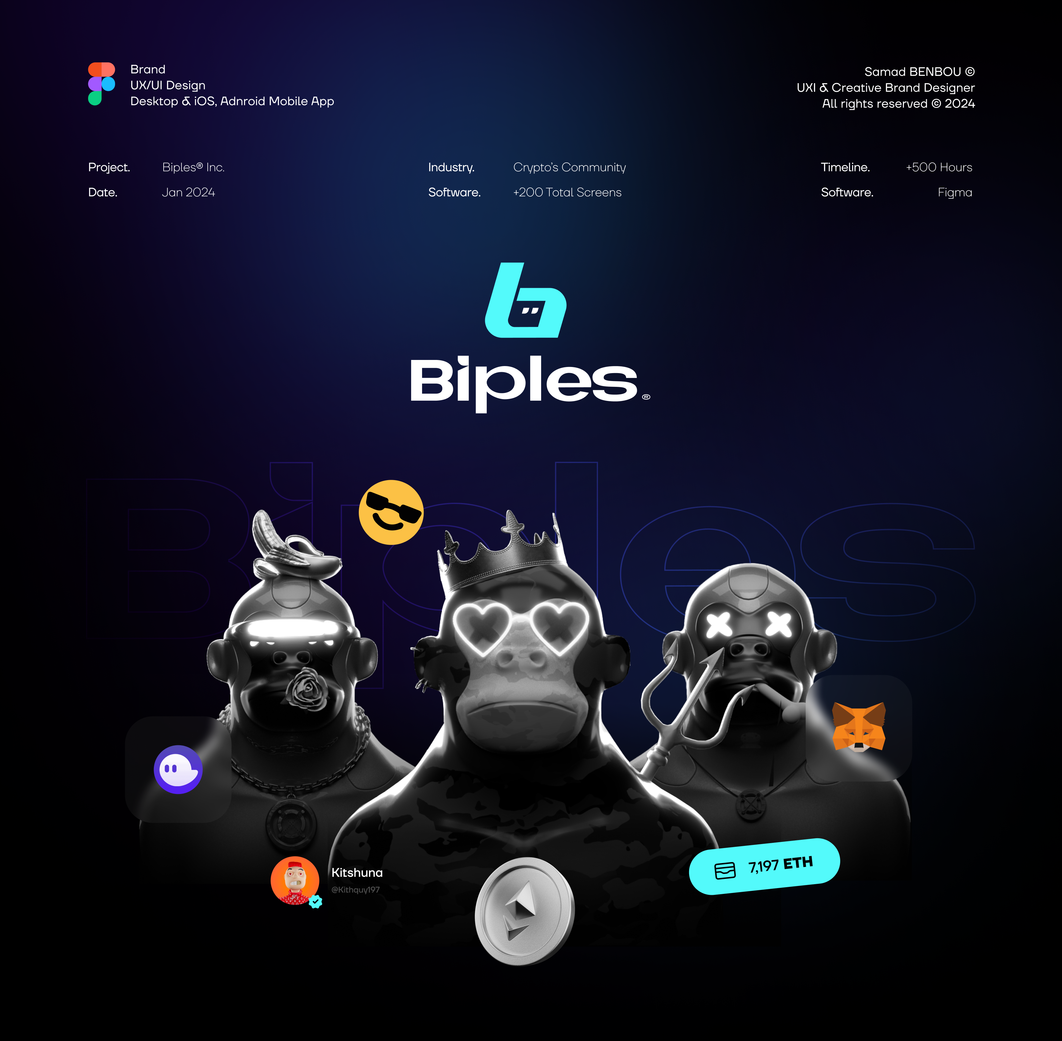 Biples ® Web 3.0 NFTs Community & Marketplace. app branding community graphic design icon landing page logo nfts ui widgets