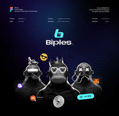 Biples ® Web 3.0 NFTs Community & Marketplace. app branding community graphic design icon landing page logo nfts ui widgets