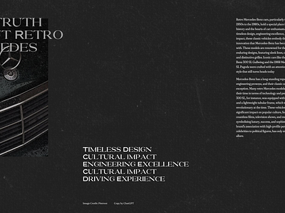 Retro Benz Layout Design editorial design layout design ui visual design