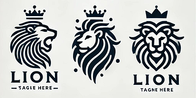 Crown Lion Logo templates logo design logo labels logo templates logos