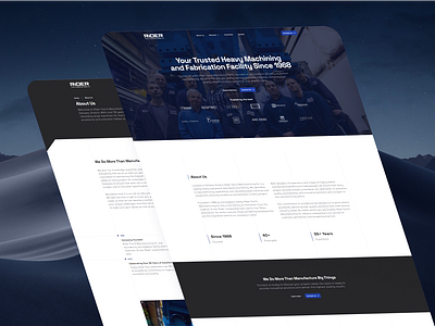 Rider Tool & Manufacturing Co. Custom Website Development branding custom website development heavy equipment website landing page design local business website manufacturing website nextjs tailwindcss typescript ui