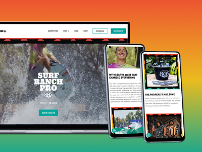 World Surf League Microsite Design & Build brand design microsite ui ux web design