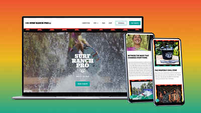 World Surf League Microsite Design & Build brand design microsite ui ux web design