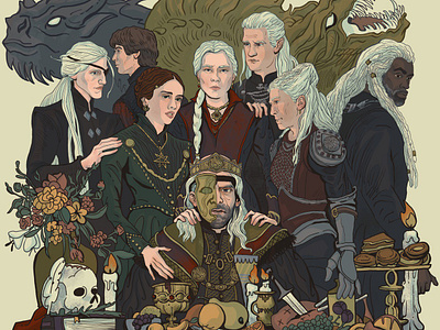 House of the Dragon cinema editorial editorialillustration fanart house of the dragon illustration magazineillustration myillustration procreate