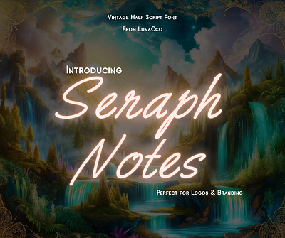 Seraph Notes Half Script Font design font design