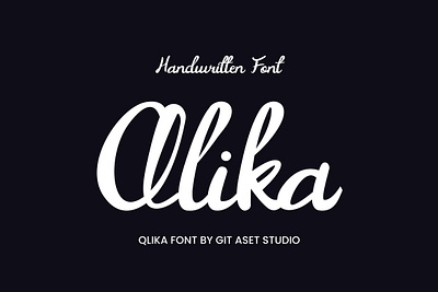 Qlika Script Font branding business creative design display font graphic design handwritten