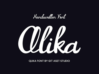 Qlika Script Font branding business creative design display font graphic design handwritten