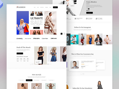 E-commerce Website design e commerce website ecommerce ecommerce website home page landing page layout design online store onlinemarketing onlineshopping outfit product saas shopify shopping ui web web design webdesign