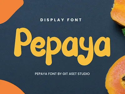 Pepaya - Display Playful Font branding business creative design display font graphic design