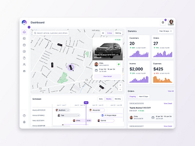 Car Rental & Fleet Management SaaS Dashboard Design dashboard design saas ui ui design uiux ux ux design