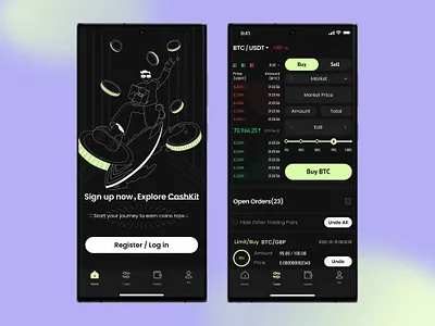 Cashkit Blockchain app app branding design graphic design icon illustration logo ui ux