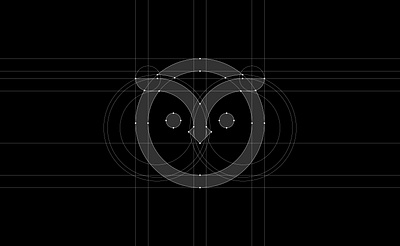 OWL LOGO IN GOLDEN RATIO brand design geometry goldenratio logo logos minimal modern monogram owl