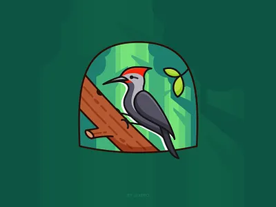 Woodpecker animal logo bird bird logo brand identity forest illustration logo vector woodpecker