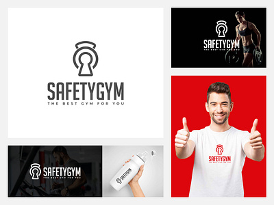 Safety gym logo design. Fitness and Workout logo. exercise fitness graphic design gym health healthy illustration logo d logo design protection safety workout